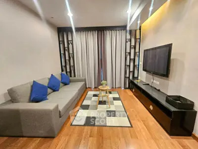 Modern living room with sleek furniture and stylish decor