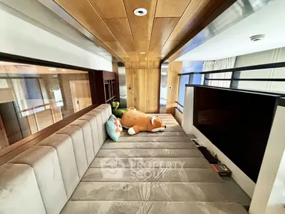 Luxurious modern living room with plush seating and stylish decor