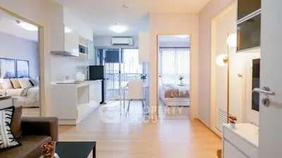 Modern apartment interior with open layout and stylish furnishings