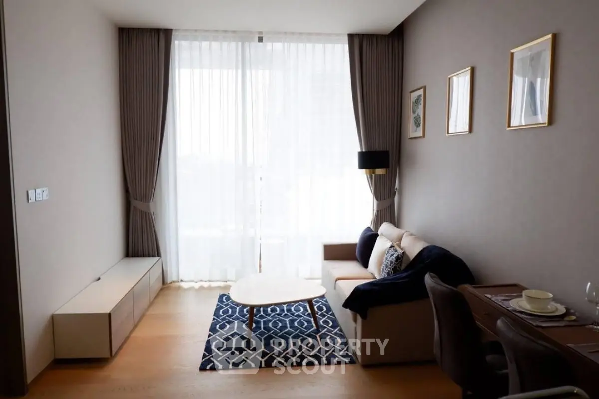 Stylish modern living room with elegant decor and natural light