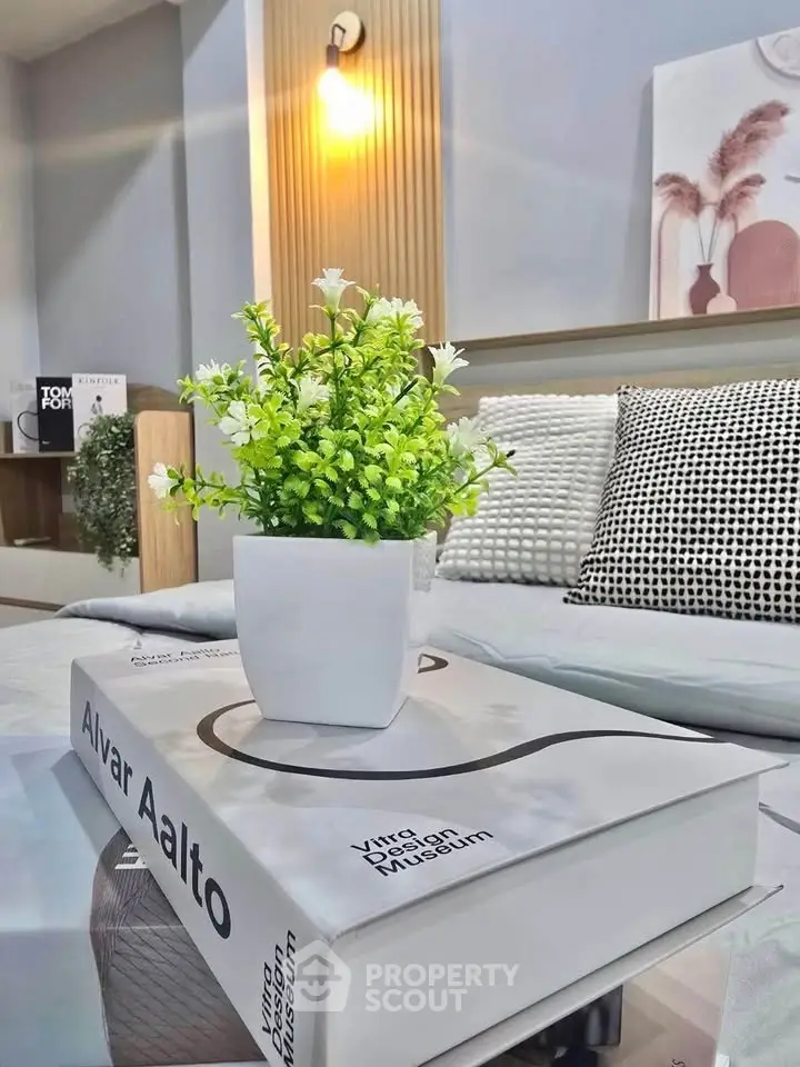 Stylish living room with modern decor and cozy ambiance