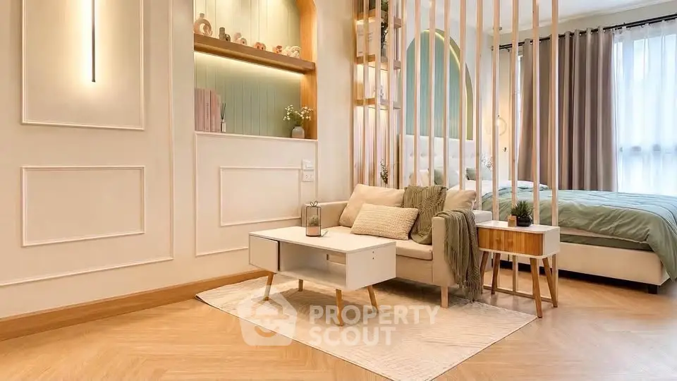 Stylish modern living room with cozy seating and elegant decor