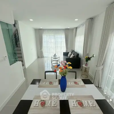 Modern living room with elegant decor and natural light