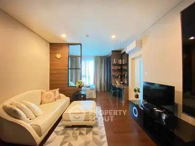 Spacious modern living room with elegant decor and natural light