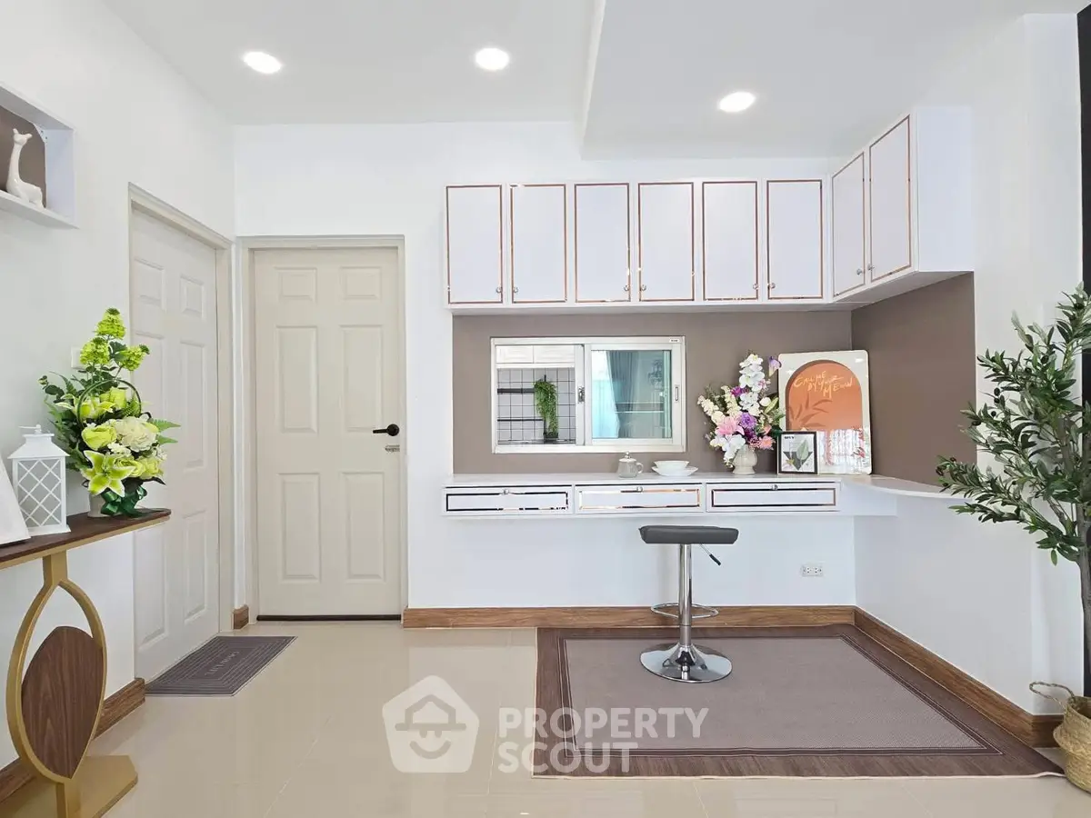 Modern interior with stylish decor and functional workspace