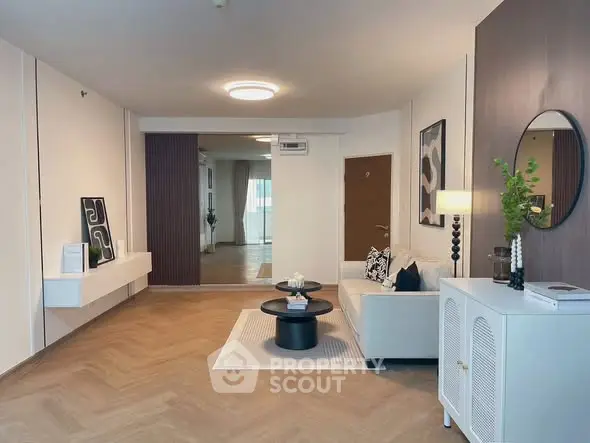 Modern living room with stylish decor and elegant furniture