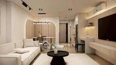 Modern living room with stylish furniture and open layout design