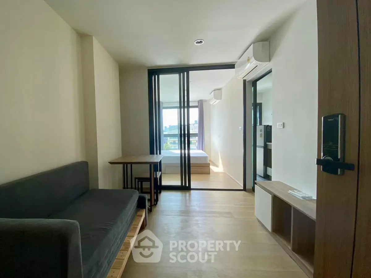 Modern apartment interior with open layout and natural light