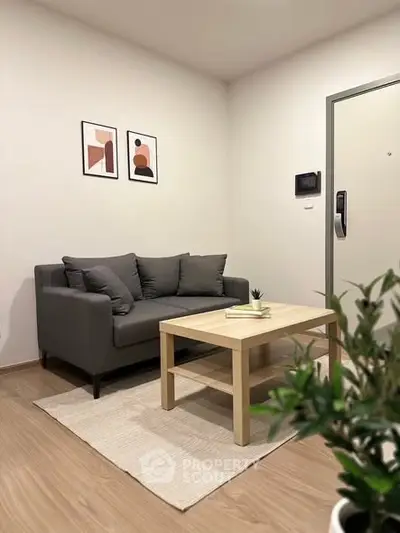 Cozy living room with modern decor and comfortable seating