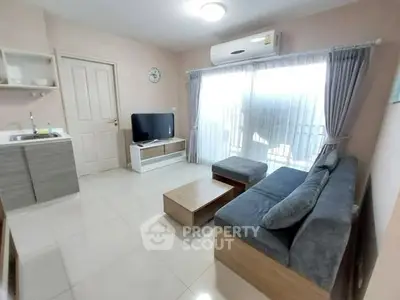 Cozy living room with modern furniture and natural light