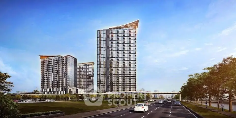 Stunning modern high-rise buildings with sleek design and panoramic city views.