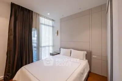 Modern bedroom with elegant design and natural light