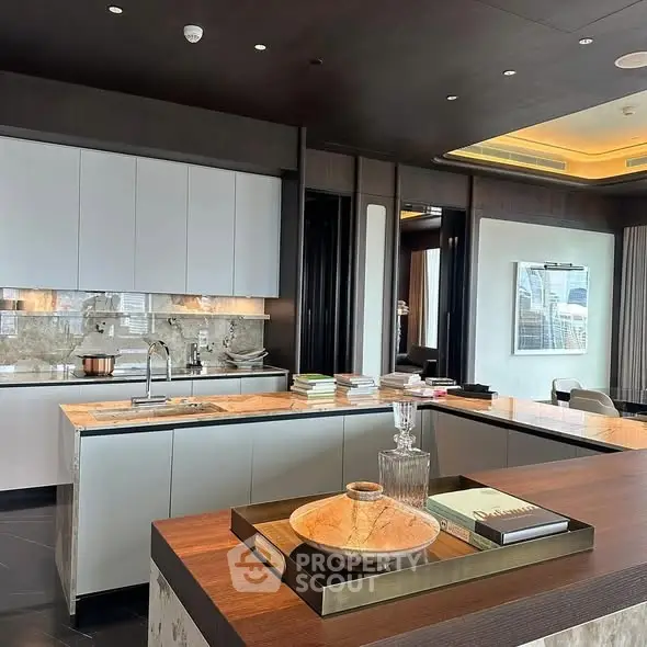 Luxurious modern kitchen with sleek design and open layout