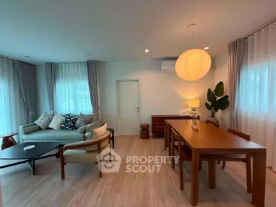 Spacious living room with modern furniture and elegant decor