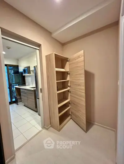 Modern kitchen with sleek cabinetry and open layout design