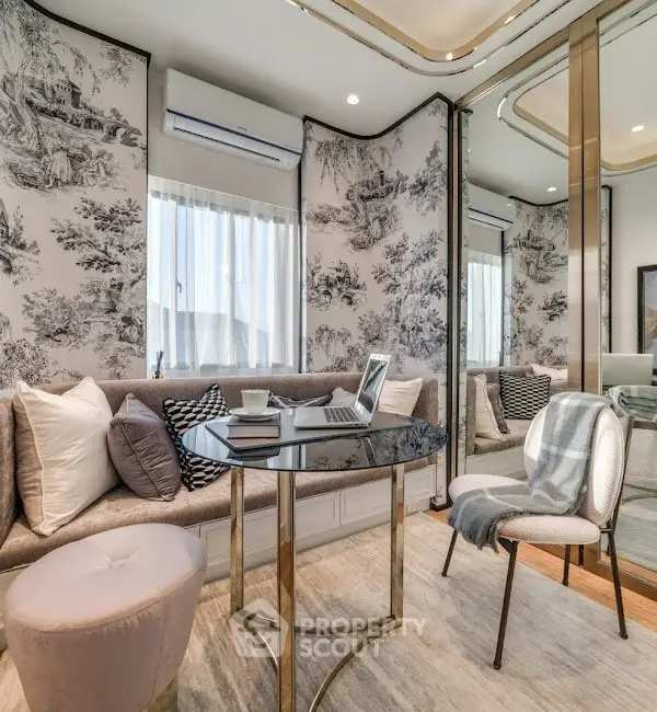 Chic modern living room with elegant decor and stylish furniture, perfect for urban living.