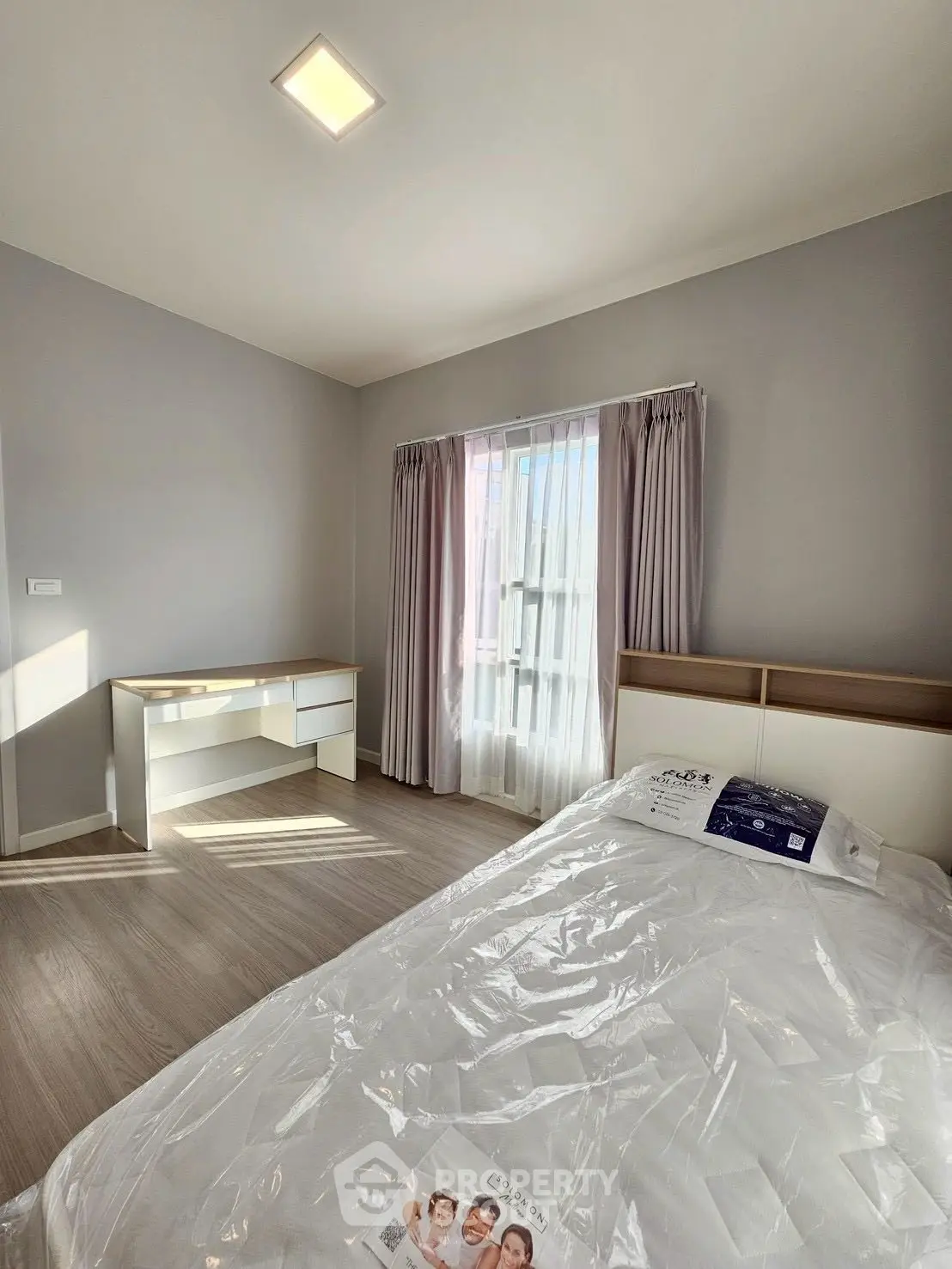 Bright and airy bedroom with modern furnishings and natural light