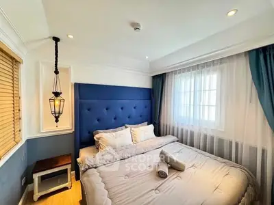 Cozy bedroom with elegant decor and natural light