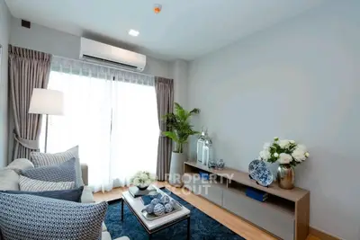 Modern living room with elegant decor and natural light