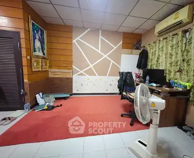 Cozy study room with air conditioning and modern decor