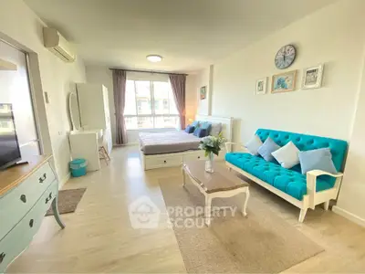 Bright and stylish studio apartment with modern decor and natural light