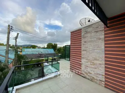 Spacious balcony with modern design and scenic view
