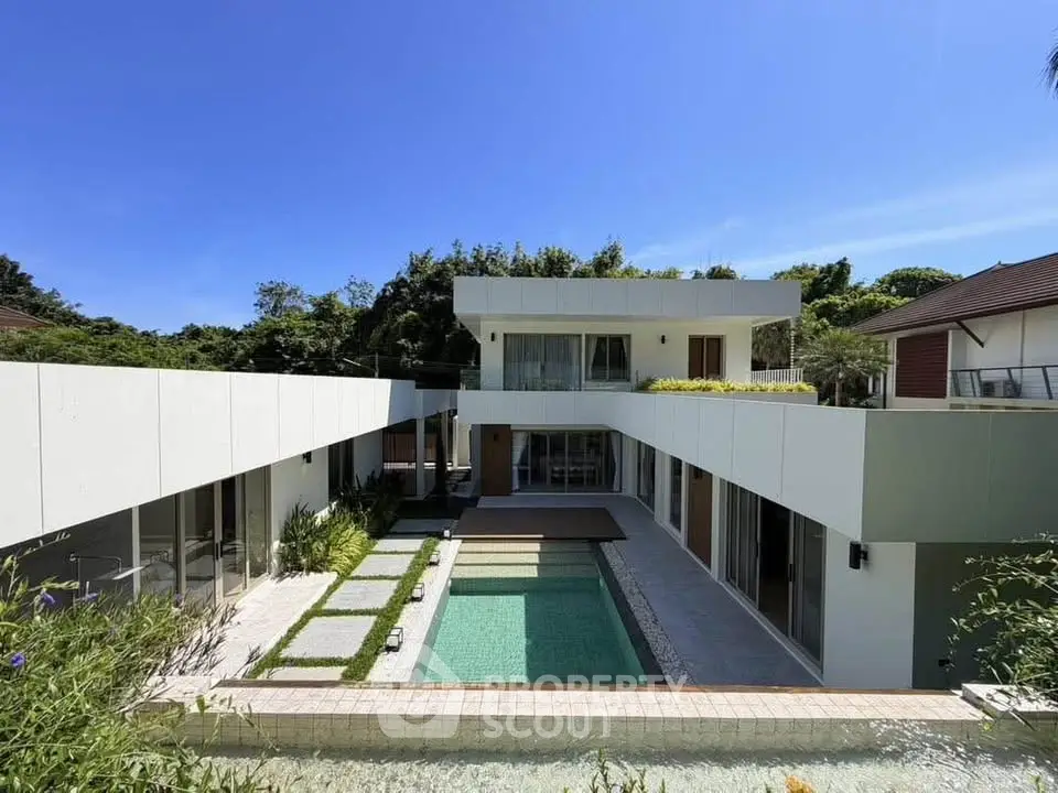 Luxurious modern villa with private pool and stunning architectural design, perfect for upscale living.