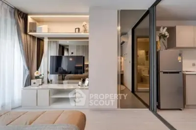 Modern studio apartment with open layout and sleek design