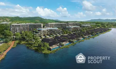 Luxurious waterfront resort with stunning views and modern architecture.