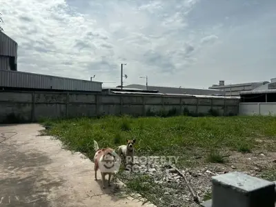 Spacious industrial lot with potential for development, featuring ample outdoor space and clear skies.