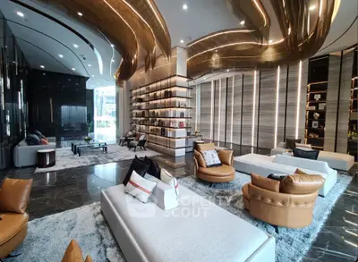 Luxurious modern living room with elegant design and plush seating