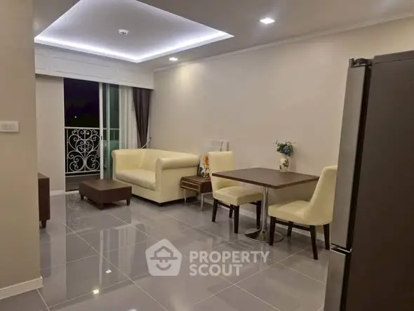 Modern living room with elegant furniture and stylish decor