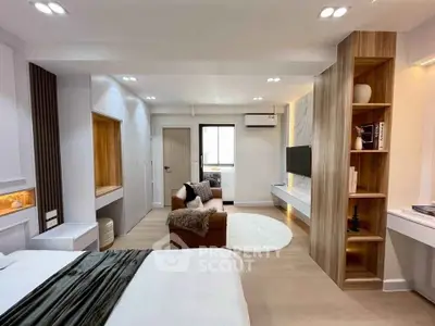 Modern studio apartment with stylish decor and open layout