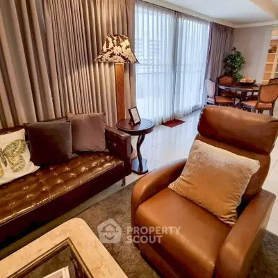 Luxurious living room with elegant furniture and natural light