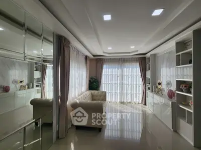 Luxurious living room with elegant decor and natural light