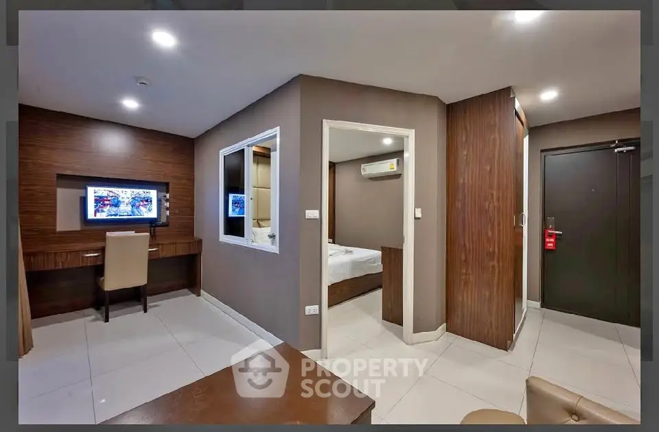 Modern apartment interior with sleek design and cozy ambiance