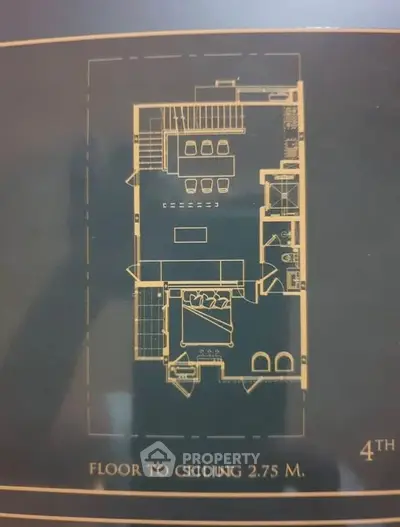 Elegant floor plan with spacious layout and modern design, featuring a 2.75m floor-to-ceiling height.