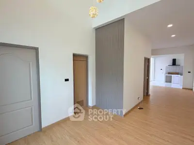 Spacious modern interior with open layout and stylish lighting