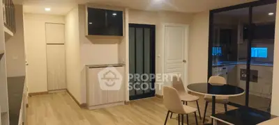 Modern apartment interior with open layout and stylish dining area