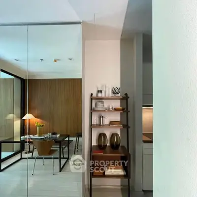 Modern living room with stylish decor and open layout