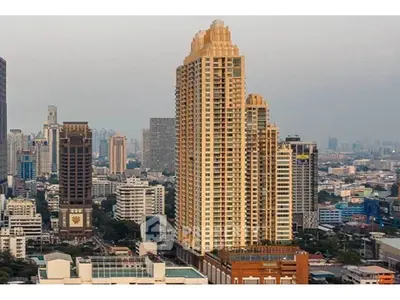 Stunning cityscape view featuring a prominent high-rise building in a bustling urban environment.