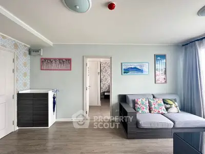 Modern living room with stylish decor and comfortable seating
