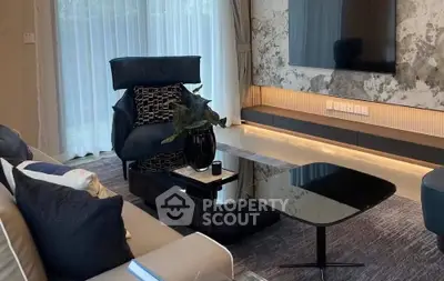 Luxurious modern living room with elegant decor and stylish furniture