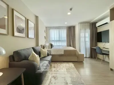 Modern studio apartment with stylish decor and natural light