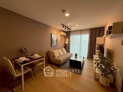 Stylish living room with modern decor and cozy ambiance