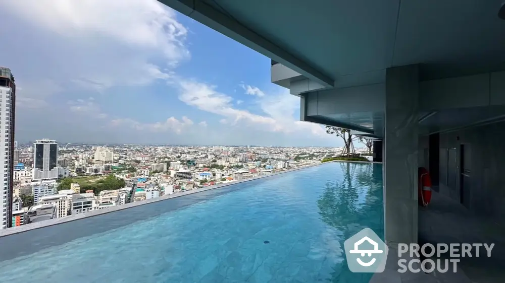 Stunning rooftop infinity pool with panoramic city views