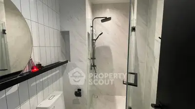 Modern bathroom with sleek shower and contemporary design