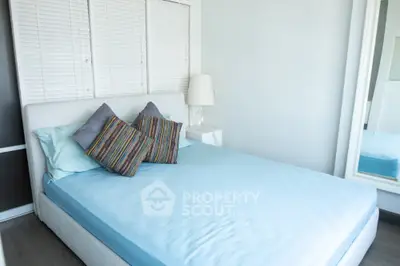Modern bedroom with stylish decor and cozy ambiance