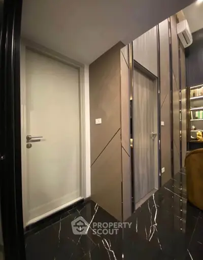 Modern interior hallway with sleek design and elegant finishes