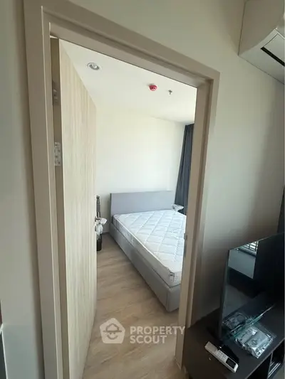 Modern bedroom with minimalist design and natural light